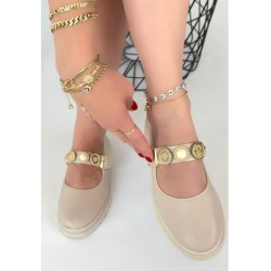 Okira Bej Cilt Oxford Ayakkabı