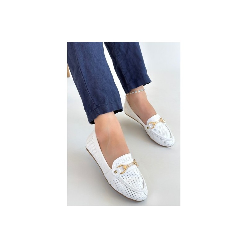 Rain Beyaz Cilt Babet Ayakkabı