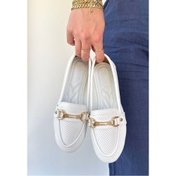 Rain Beyaz Cilt Babet Ayakkabı