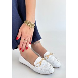 Rain Beyaz Cilt Babet Ayakkabı