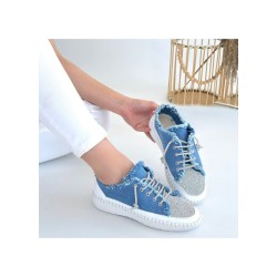 Enber Mavi Kot Bağcıklı Spor Ayakkabı